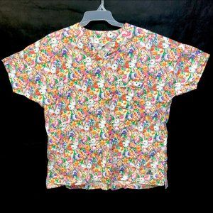 Bunny Rabbit Spring Floral Easter Egg Sz 2 XL